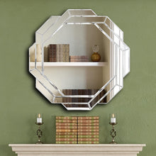 Load image into Gallery viewer, Stylish 31.5" Hexagonal Wall Mirror - Sleek Silver Finish for Elegant Homes