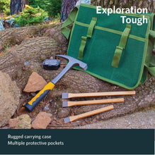 Load image into Gallery viewer, Ergonomic Rock Hammer and Chisel Kit in Tough Musette Bag - Ideal for Beginners