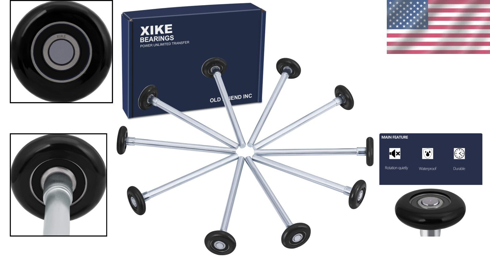 High-Load 2" Nylon Garage Door Rollers - 80% Quieter with 6200-2RS Bearings