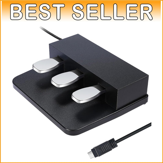 Digital Piano 3-Pedal System with Half-Sustain Feature - Portable and Sturdy