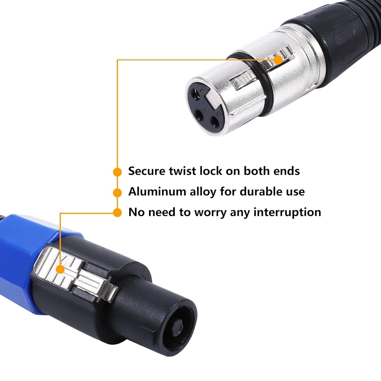 50ft SpeakOn to XLR Female Cable - Professional Audio Connection for Musicians