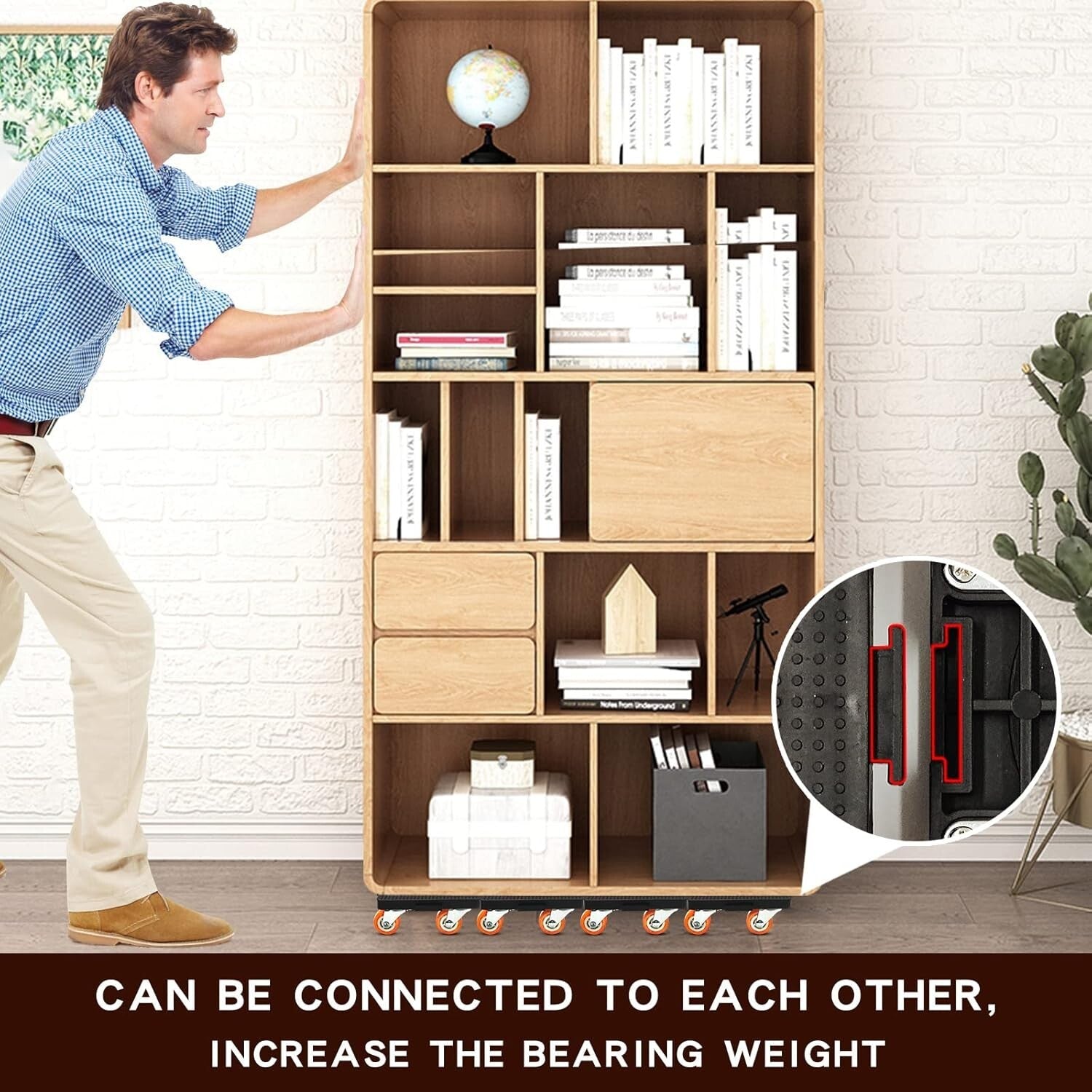 Durable Furniture Dolly Set with 16 Wheels - Ideal for Sofa, Piano, and More