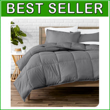 Load image into Gallery viewer, Lightweight All-Season Twin Extra Long Comforter Set - Breathable Grey Design
