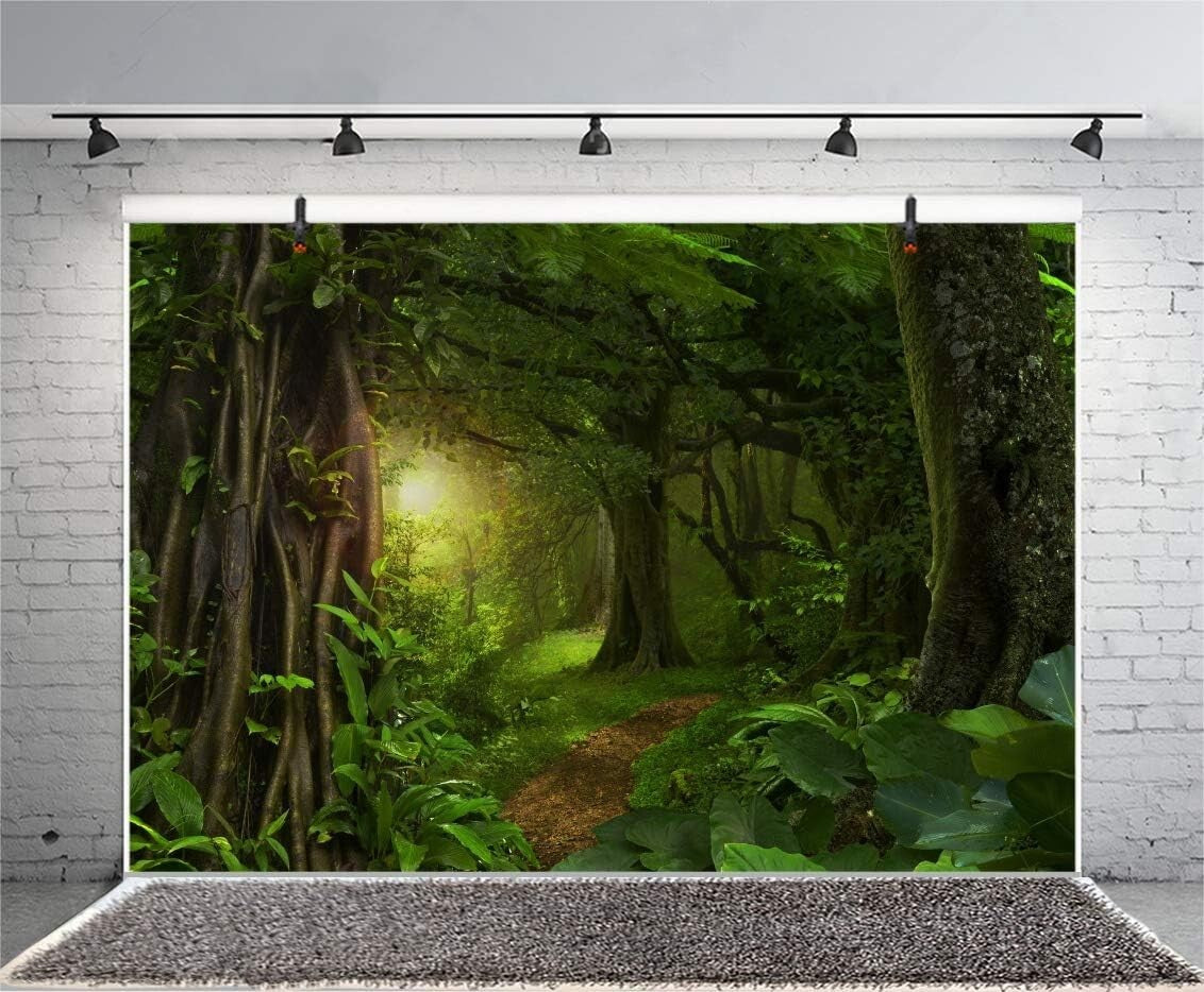 Vibrant 10x8ft Fairytale Jungle Backdrop – Ideal for Parties & Photography