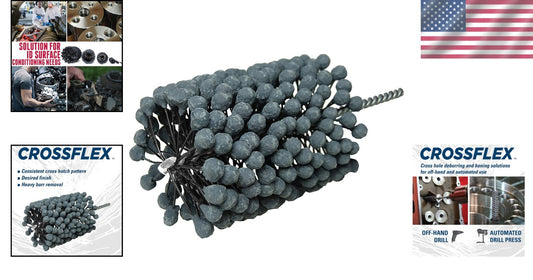 CrossFlex Nylon Bore Brush 4" - 320 SC Grit for Consistent Crosshatch Pattern