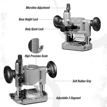 Load image into Gallery viewer, Precision Compact Router Bracket for 65mm Palm Routers - Adjustable Depth