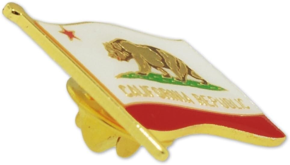 Complete Collection of Gold-Plated State Shape Enamel Lapel Pins – 50 Pack