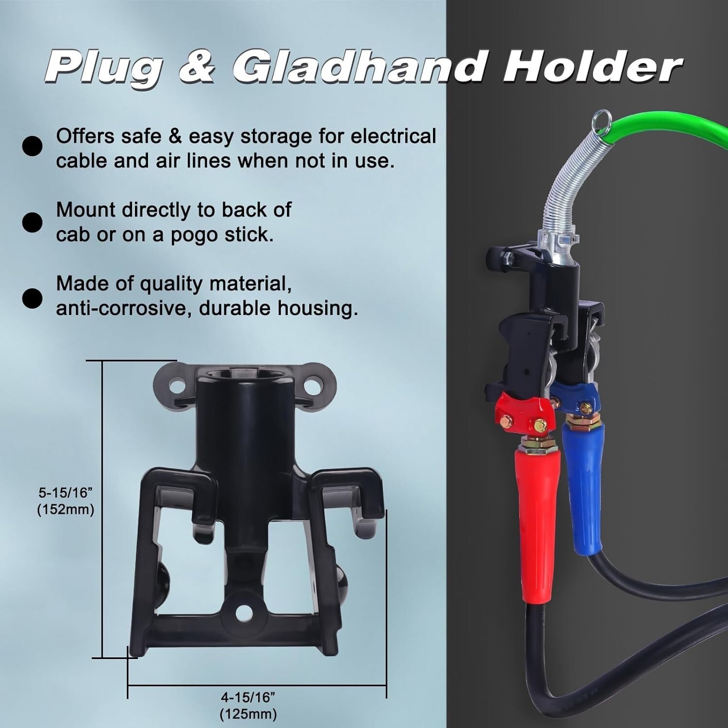 15FT Semi Truck Air Brake & Trailer Cord Kit with Corrosion-Resistant Materials