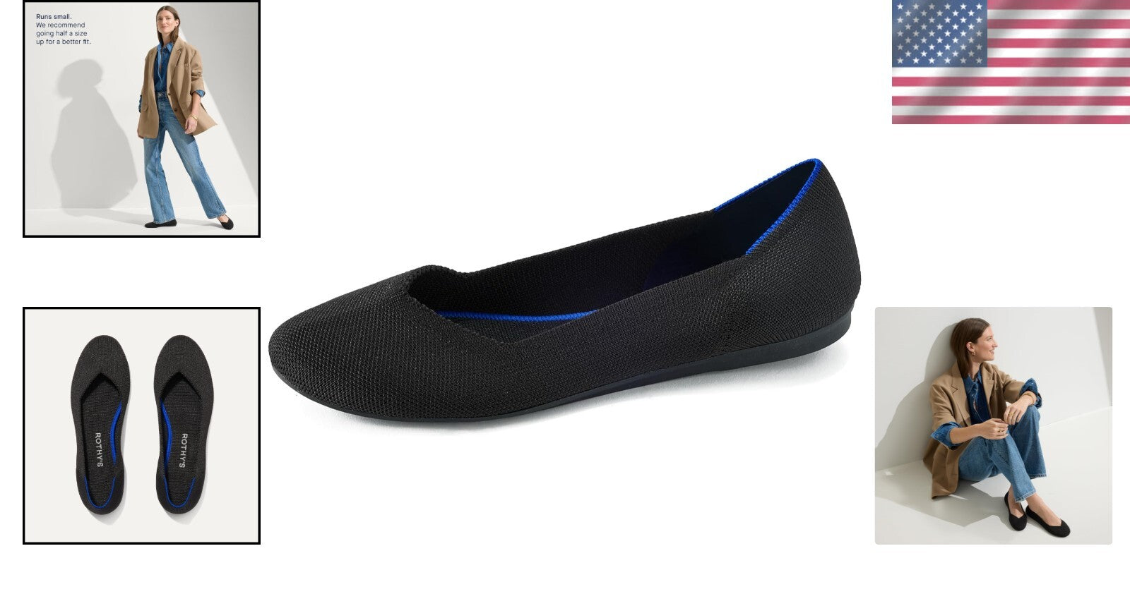 Chic Women's Flats - Classic, Lightweight, and Made from Recycled Materials