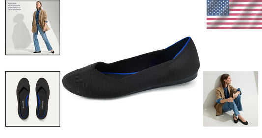 Chic Women's Flats - Classic, Lightweight, and Made from Recycled Materials