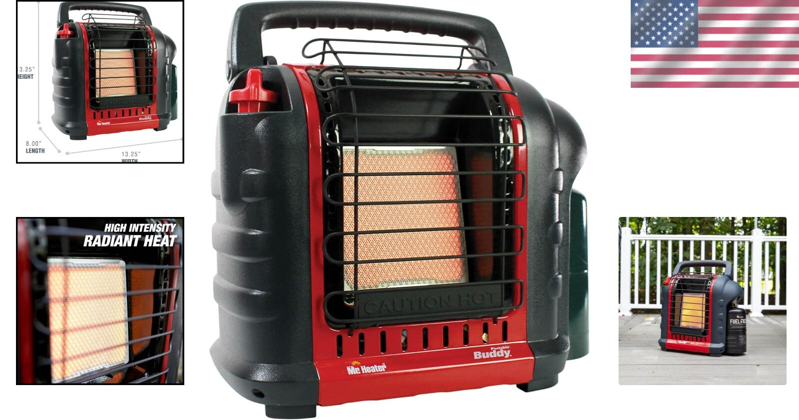 Safe & Efficient 4,000-9,000 BTU Propane Buddy Heater for Camping & Workshops