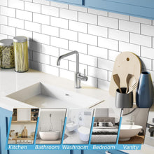 Load image into Gallery viewer, DIY Glossy White Subway Tile – 3" x 6" Peel and Stick Wall Tiles for Kitchens
