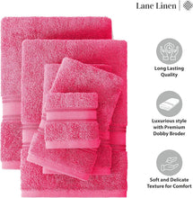 Load image into Gallery viewer, Elegant 18-Piece Fuchsia Towel Collection - Machine Washable, Oeko-Tex Certified