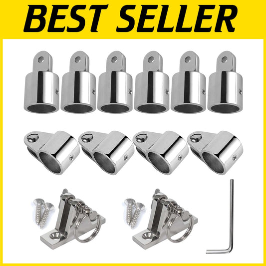 Easy Install Bimini Top Hardware Kit - Heavy Duty Stainless Steel, 12 Pieces