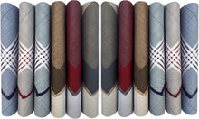 Load image into Gallery viewer, Ultra-Absorbent Men's Handkerchiefs, 100% Cotton Chequered Design, 46cm x 46cm