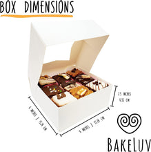Load image into Gallery viewer, BPA-Free 6 Inch Bakery Boxes with Clear Window - Perfect for Parties, 100 Pcs