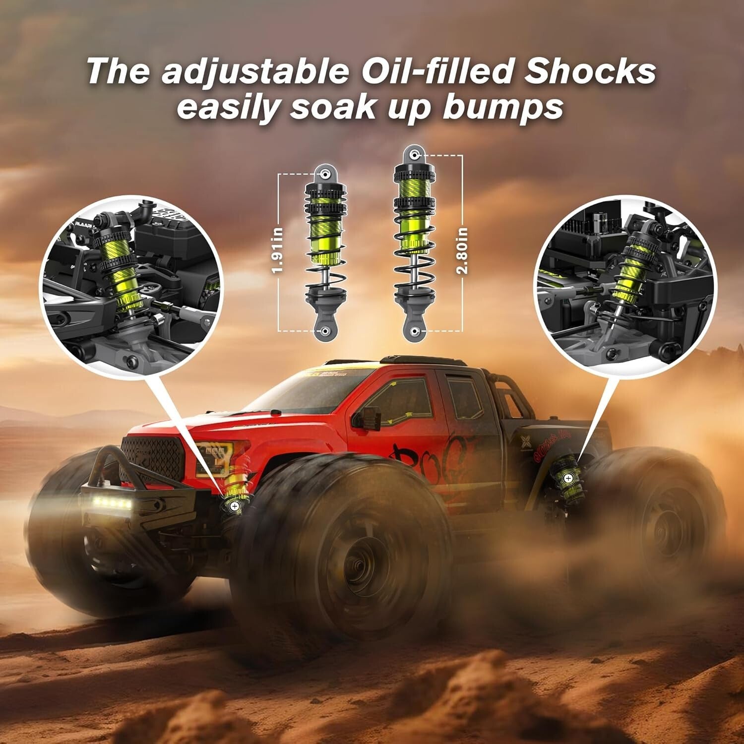 Fast 50 mph 1/14 Brushless RC Truck - All Terrain Waterproof Off-Road Adventure