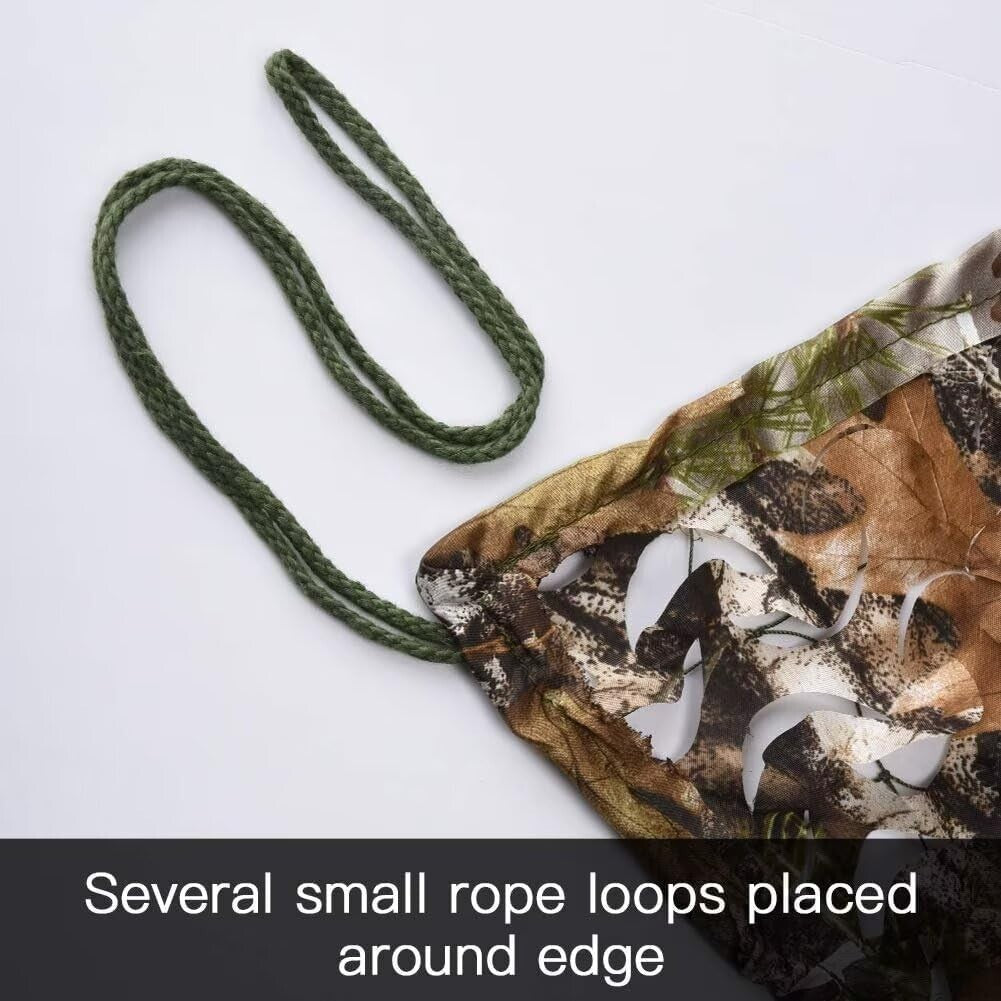 Durable Waterproof Woodland Camo Net for Hunting, Bird Watching, Decorative Use