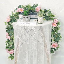 Load image into Gallery viewer, Versatile 2 Pack 13Ft Pink Roses and Eucalyptus Garland for Home &amp; Event Styling