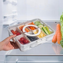 Load image into Gallery viewer, BPA-Free Portable Snack Serving Tray with Lid - Perfect for Picnics &amp; Travel
