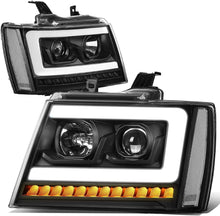 Load image into Gallery viewer, 3D LED Projector Headlights with Sequential Signal for Chevy Tahoe/Avalanche