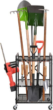 Load image into Gallery viewer, Scratch-Resistant Garage Tool Rack on Wheels - 3 Adjustable Shelves Included