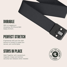 Load image into Gallery viewer, Groove Tactical Belt for Men – Magnetic Aluminum Buckle, All-Day Comfort, Large