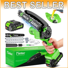 Load image into Gallery viewer, 6-Inch Battery-Powered Chainsaw - User-Friendly Tool for Gardeners &amp; Homeowners
