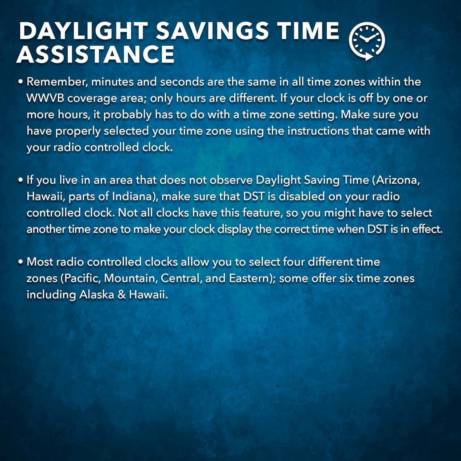 Battery Operated Atomic Clock - 3" LCD Display & Wireless Temperature Sensor