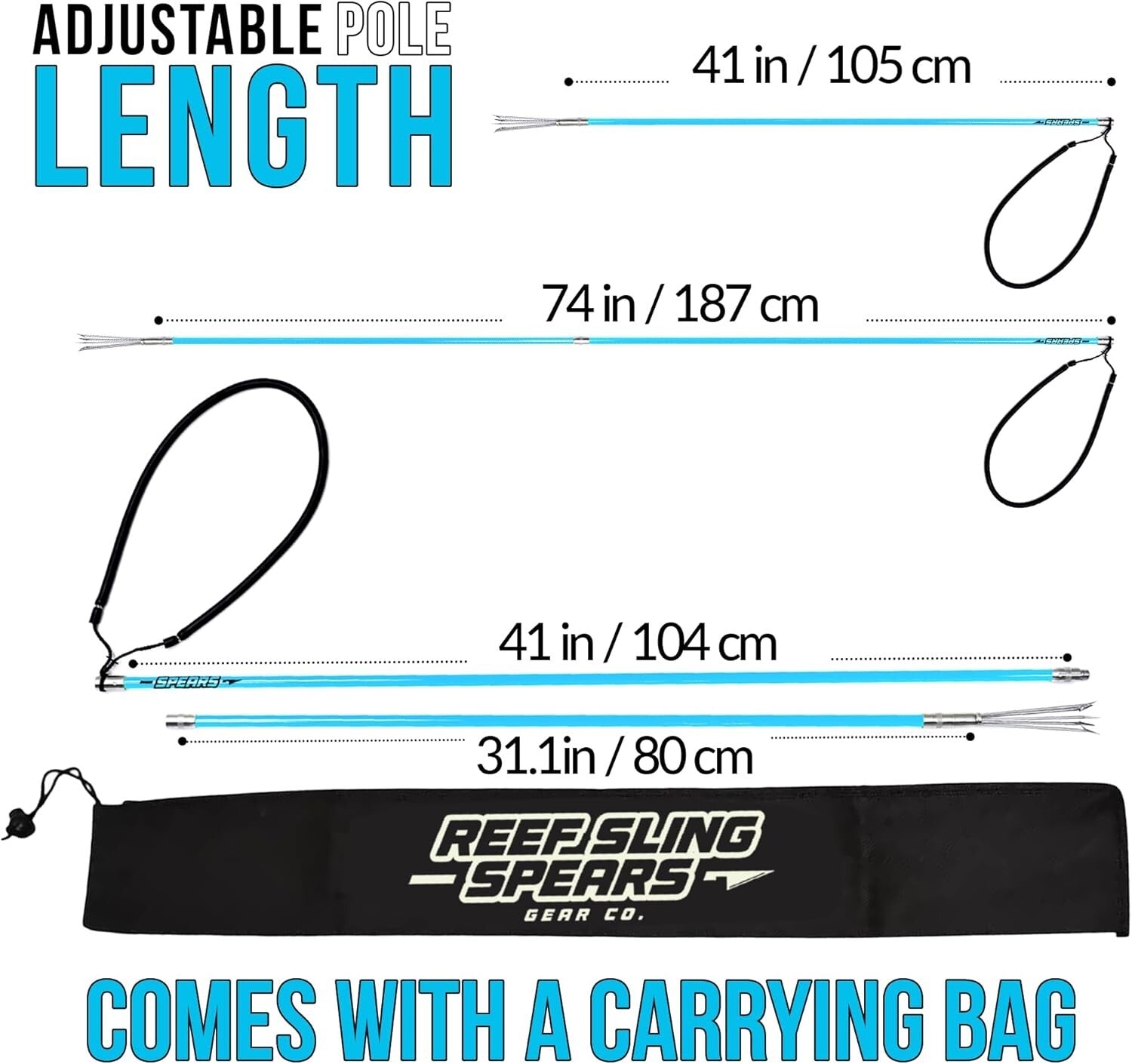 All-in-One Hawaiian Sling Fishing Set with Travel Bag for Spearfishing Adventure