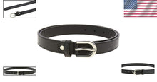 Load image into Gallery viewer, Versatile Genuine Leather Women's Belt – Polished Brass Buckle, Made in France
