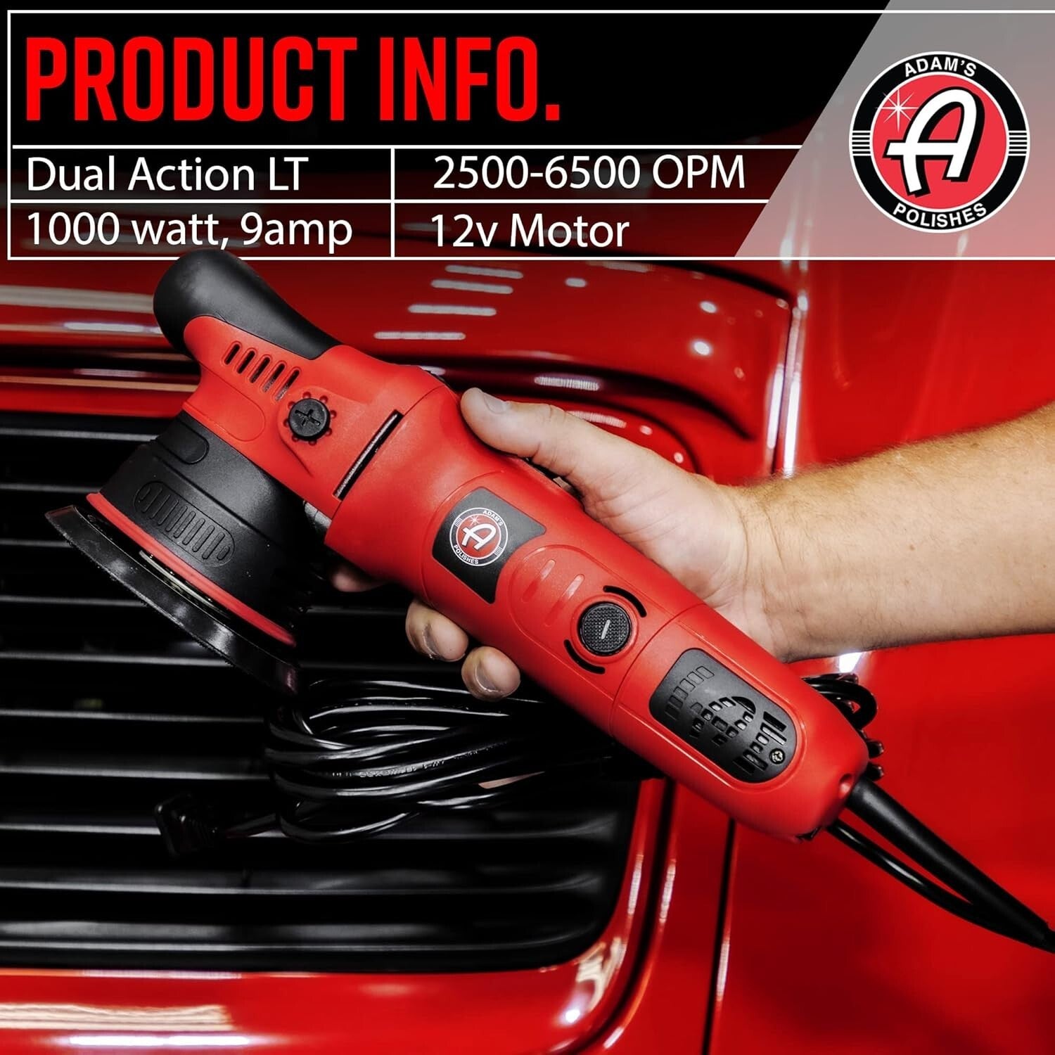9mm Dual Action Car Polisher Kit with Polish & Compounds for Flawless Detailing