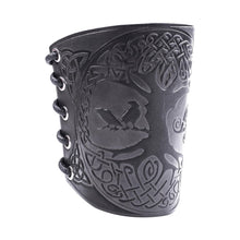 Load image into Gallery viewer, Viking Cosplay Leather Armguards with Yggdrasil Design - Authentic Renaissance