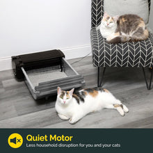 Load image into Gallery viewer, Effortless Self-Cleaning Cat Litter Box - Quiet, Compact &amp; for 2 Cats (6-16 lbs)