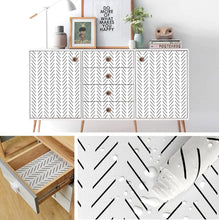 Load image into Gallery viewer, Chic Black &amp; White Removable Wallpaper with Modern Geometric Design - 72.65sq.ft
