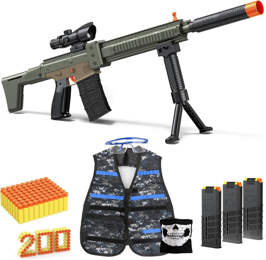 Tactical Sniper Toy Gun with Ergonomic Design for Safe Outdoor Play - Age 8-12