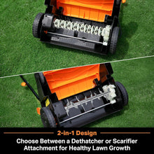Load image into Gallery viewer, Powerful 13-Inch Corded Electric Scarifier &amp; Dethatcher - Compact and Efficient