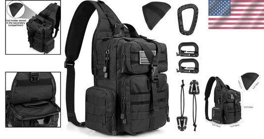 Durable EDC Sling Bag Backpack - Tactical Military Shoulder Bag for Adventures