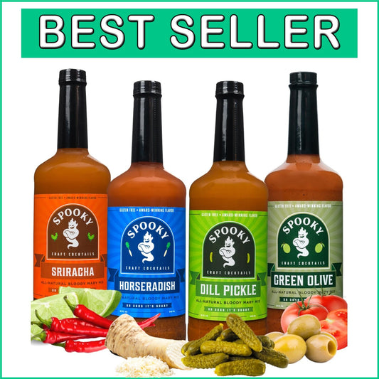 Bloody Mary Mix Variety Pack - Dill Pickle, Sriracha, Olive & Horseradish 32 Oz
