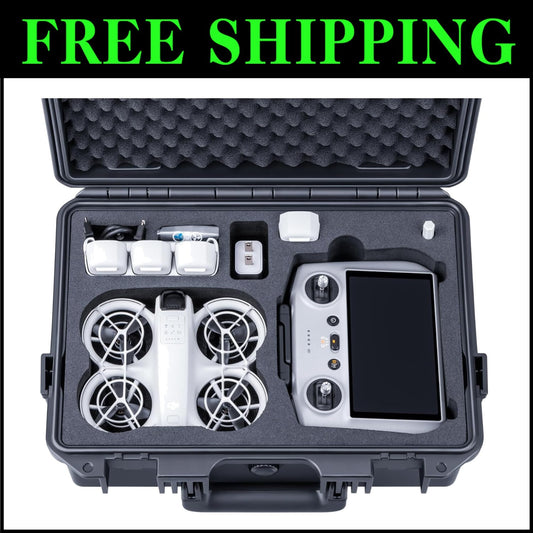 CNC Precision-Cut Waterproof Case for DJI Neo & Accessories – 7 Battery Capacity