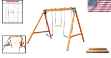 Load image into Gallery viewer, Durable Ranger Wooden Swing Set for Backyard - Classic Design &amp; Safety Assured