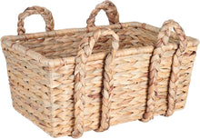 Load image into Gallery viewer, Natural Wicker Floor Basket with Thick Braided Handles for Practical Elegance