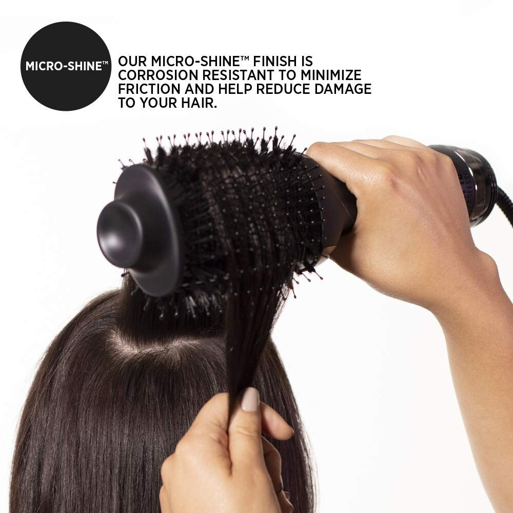 Professional Black Gold One-Step Hair Dryer & Volumizer for Effortless Blowouts