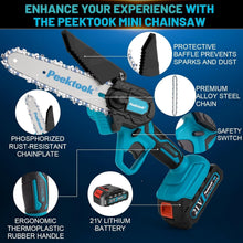 Load image into Gallery viewer, Powerful 700W Electric Chainsaw, 6-Inch Cutting Length - Compact &amp; User-Friendly