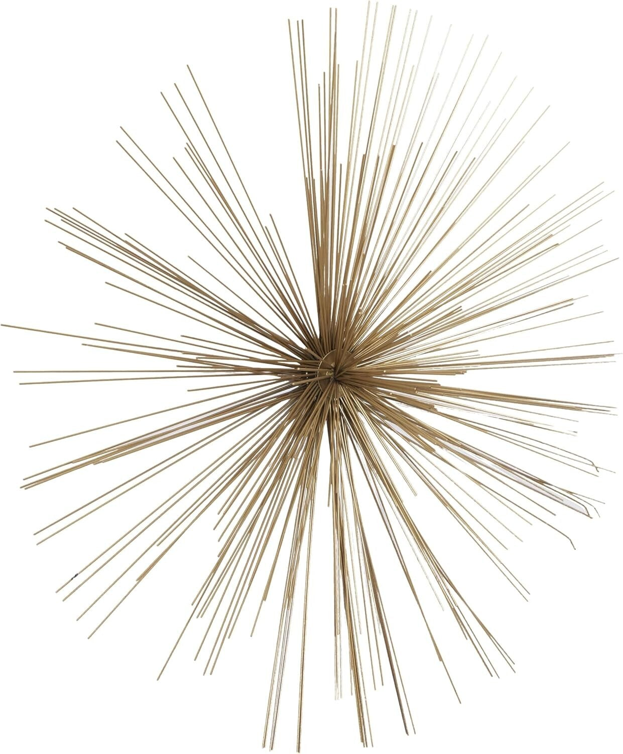 Elegant 32" Gold Satin Finish Metal Starburst Wall Sculpture for Modern Homes