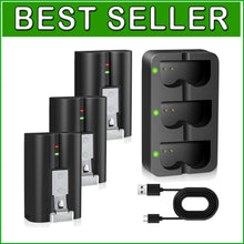 Load image into Gallery viewer, 3 Packs 6040mAh Ring Battery with 3-Channel Charger for Video Doorbells