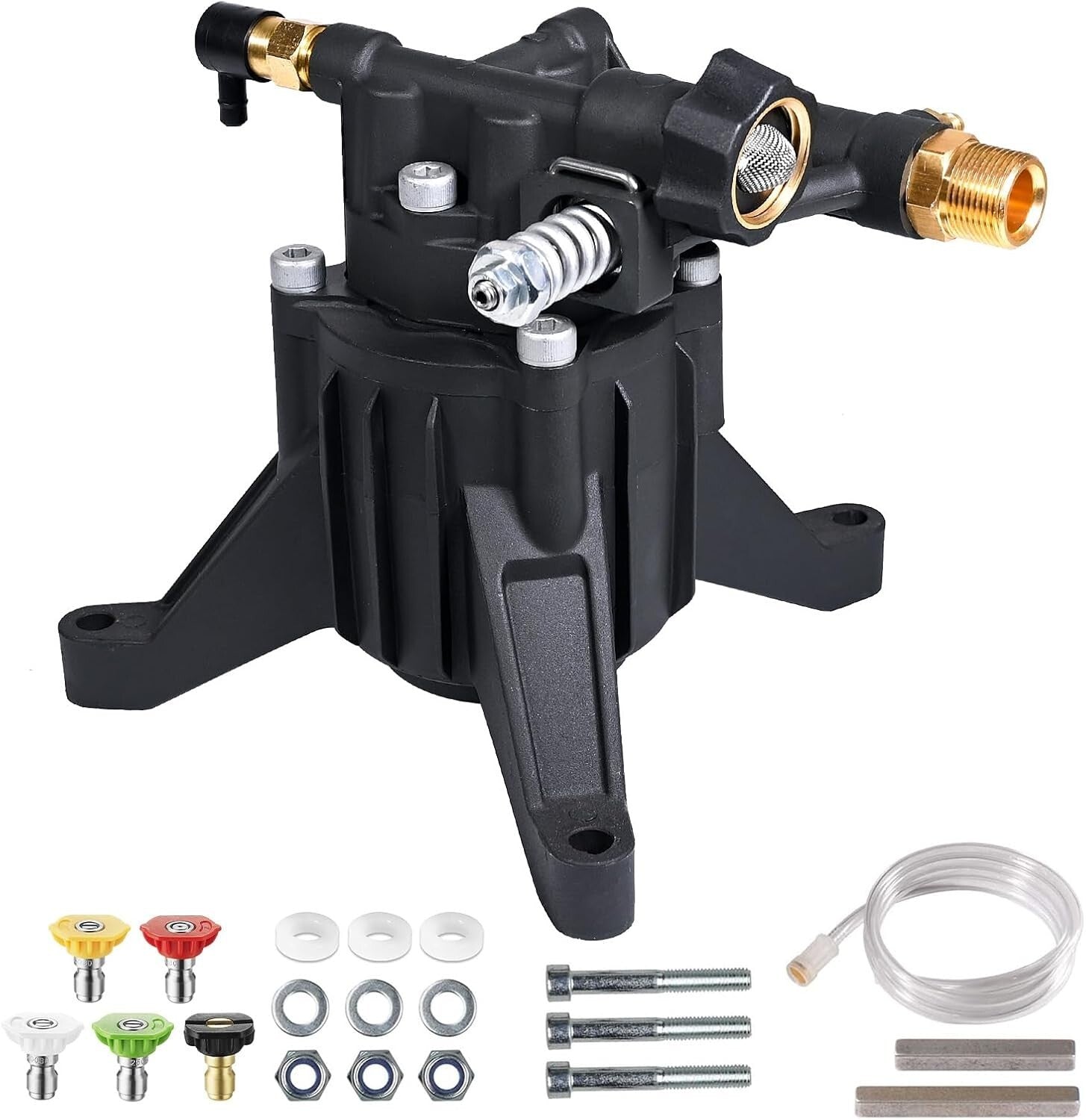 Durable 3400 PSI Vertical Pressure Washer Pump - Effortless Maintenance & Setup