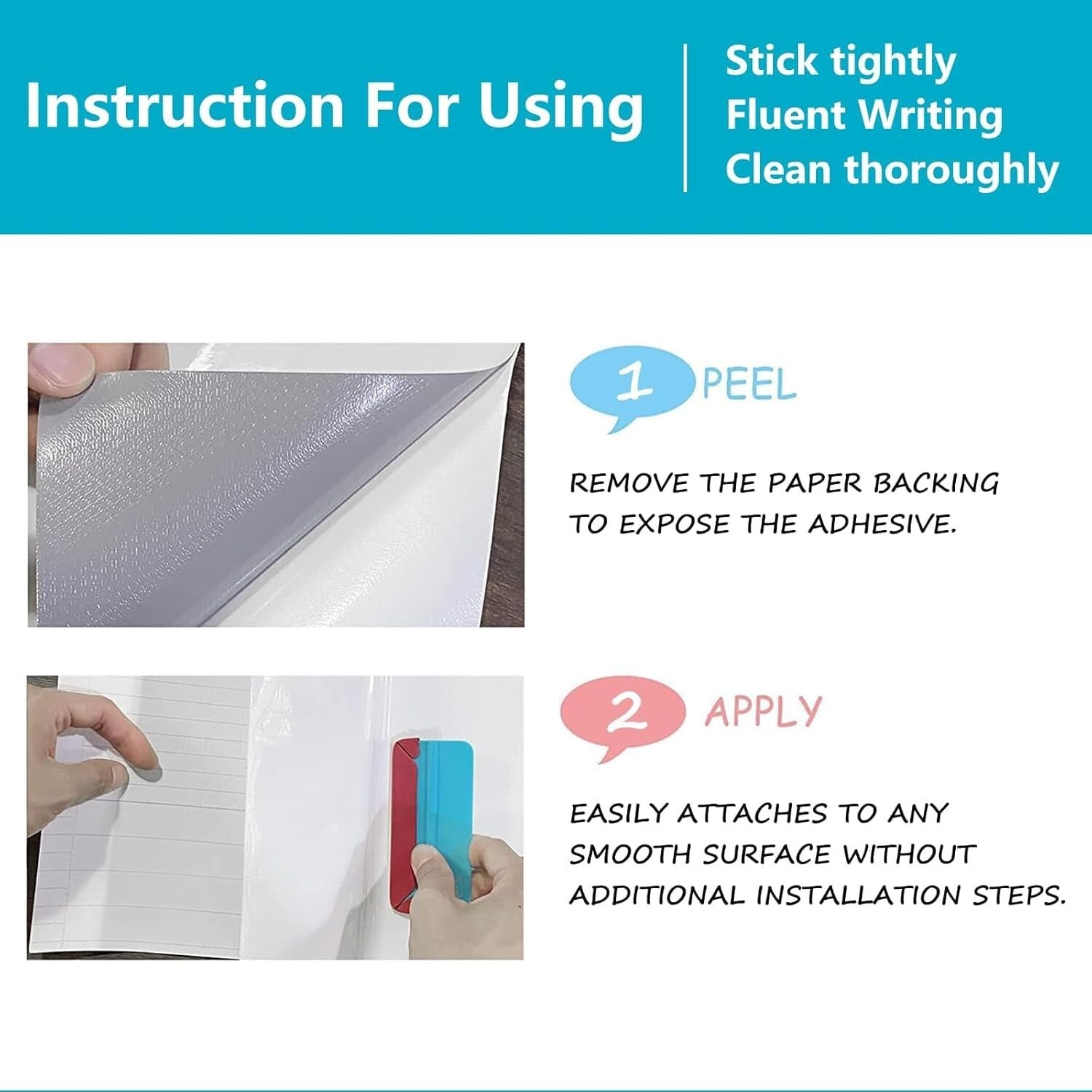 8.3''x11.7'' Dry Erase Stickers - Versatile Vinyl Sheets for Walls, Desks & More