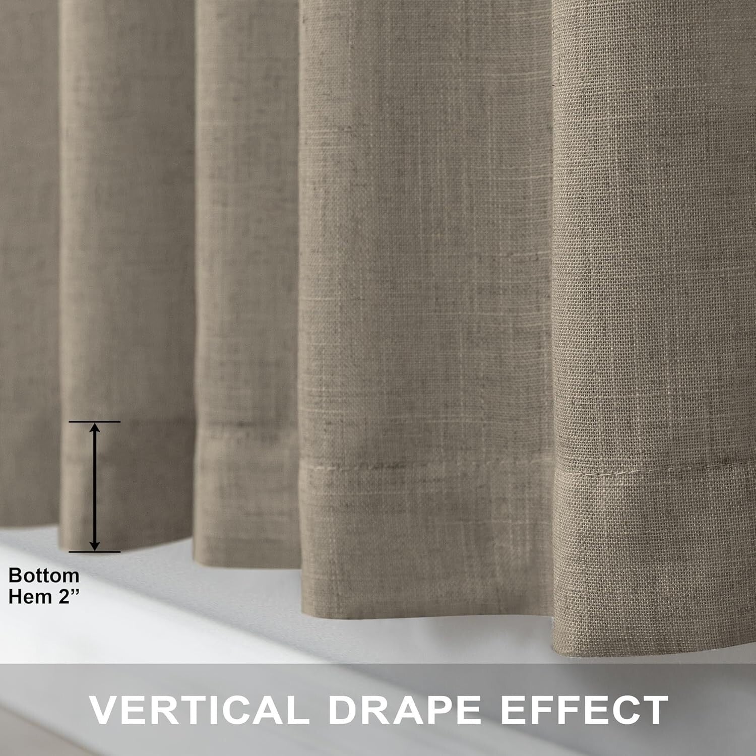 Minimalist 2 Panel Set 108" Long Curtains - Stylish Semi-Sheer for All Spaces