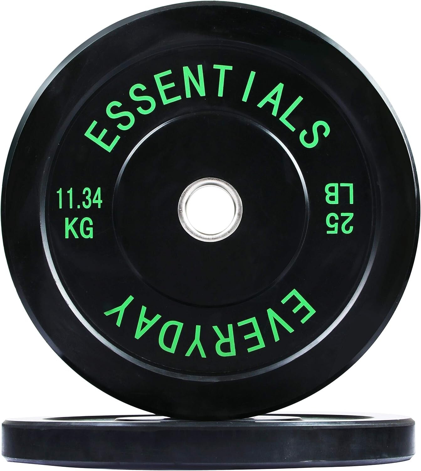 Durable Black 25lbs Olympic Bumper Plates with Steel Inserts - Safe & Reliable